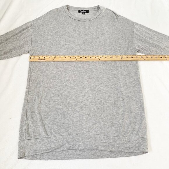 Lulu's gray long sleeve crewneck pullover sweatshirt dress - Medium - Picture 7 of 8
